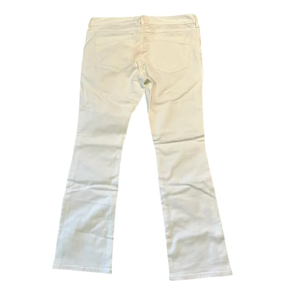NWT! Express White Barely Boot Cut Jeans - Size 12P - Picture 3 of 5